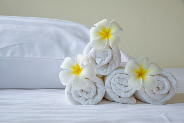 Gấp khăn Spa trang trí đẹp và đơn giản